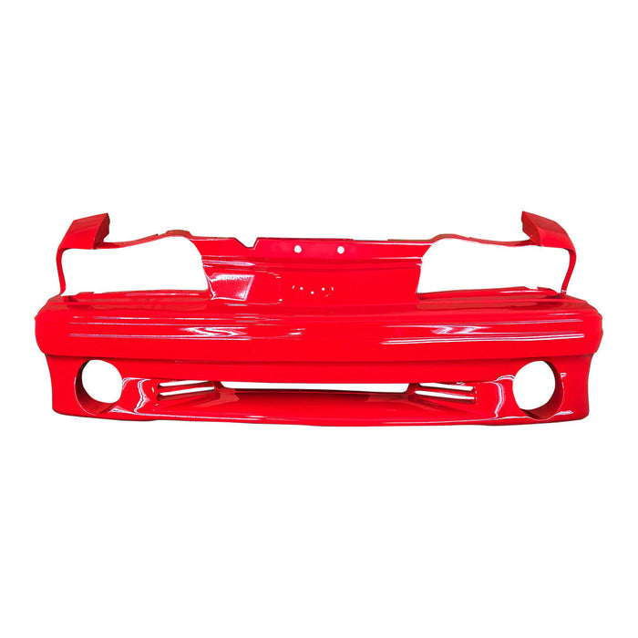 1987-1993 Ford Mustang GT Front Bumper With Fog Light Washer Holes - FO1000164-Partify-Painted-Replacement-Body-Parts