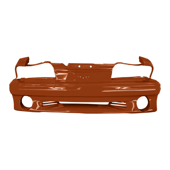 1987-1993 Ford Mustang GT Front Bumper With Fog Light Washer Holes - FO1000164-Partify-Painted-Replacement-Body-Parts