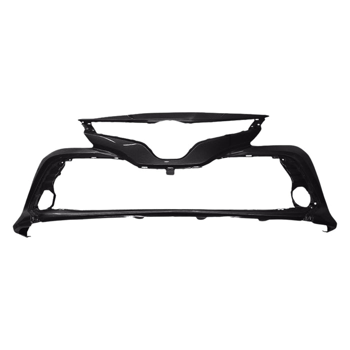 2018-2020 Toyota Camry L/LE/XLE/Hybrid Front Bumper Without Sensor Holes & Without Bird's Eye View - TO1000438-Partify-Painted-Replacement-Body-Parts