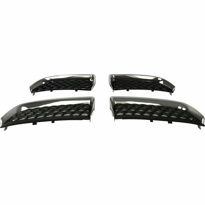 2004-2006 Dodge Stratus Sedan Grille Matte Black With Chrome Moulding 4 Pieces Design - CH1200297-Partify-Painted-Replacement-Body-Parts