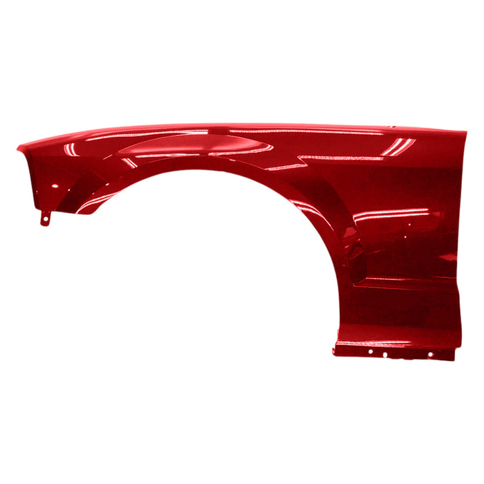 2005-2009 Ford Mustang Driver Side Fender With Emblem Hole - FO1240246-Partify-Painted-Replacement-Body-Parts