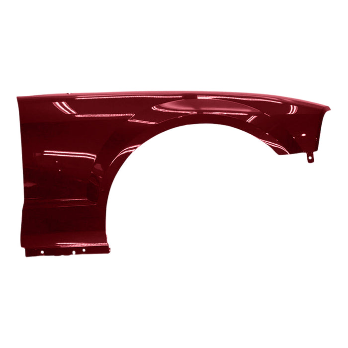 2005-2009 Ford Mustang Passenger Side Fender With Emblem Hole - FO1241246-Partify-Painted-Replacement-Body-Parts