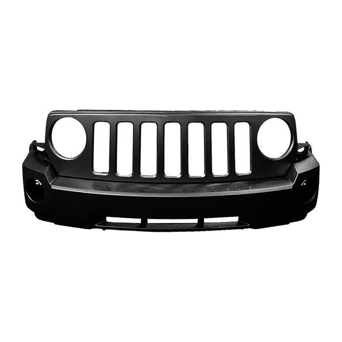 2007-2010 Jeep Patriot Front Bumper Without Tow Hook Holes - CH1000893-Partify-Painted-Replacement-Body-Parts