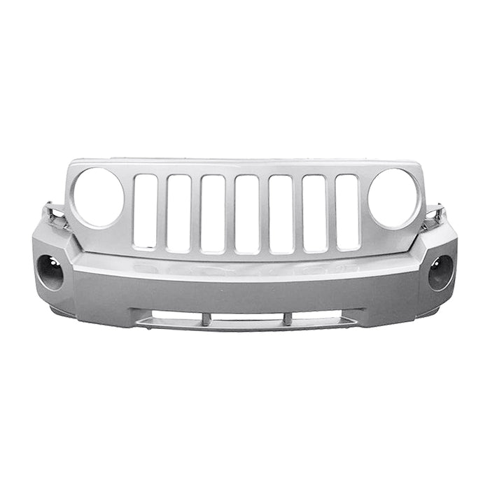 2007-2010 Jeep Patriot Front Bumper Without Tow Hook Holes - CH1000893-Partify-Painted-Replacement-Body-Parts