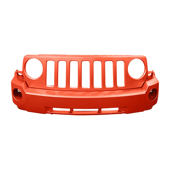 2007-2010 Jeep Patriot Front Bumper Without Tow Hook Holes - CH1000893-Partify-Painted-Replacement-Body-Parts