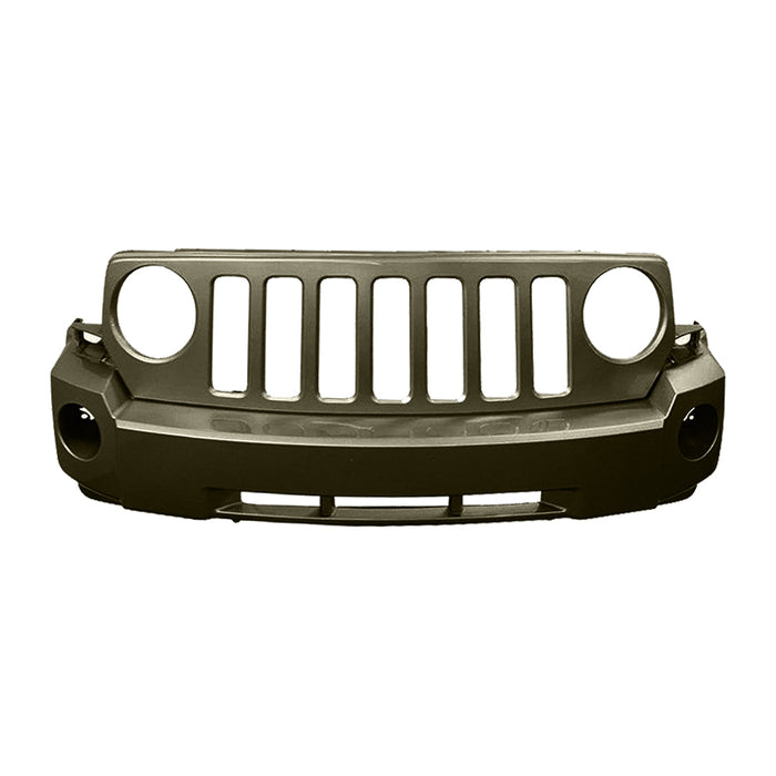 2007-2010 Jeep Patriot Front Bumper Without Tow Hook Holes - CH1000893-Partify-Painted-Replacement-Body-Parts