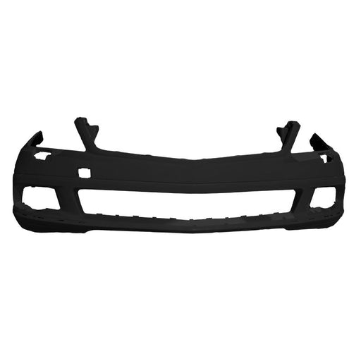 2008-2011 Mercedes C250/C300 Front Bumper With Headlight Washer Holes & Without Sensor Holes & With Chrome Insert Holes - MB1000297-Partify-Painted-Replacement-Body-Parts