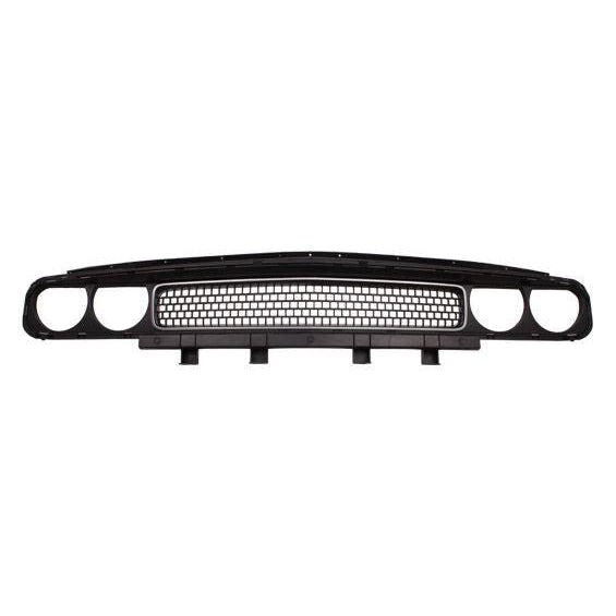 2008-2014 Dodge Challenger Grille Matte Black With Silver Trim - CH1200338-Partify-Painted-Replacement-Body-Parts