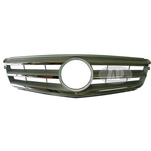 2008-2014 Mercedes C230 Grille Chrome/Silver Without Amg Package With Sport Package - MB1200148-Partify-Painted-Replacement-Body-Parts