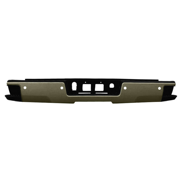 2014-2019 Chevrolet Silverado/GMC Sierra 1500 Rear Bumper Assembly With Sensor Holes & With Corner Step - GM1103179-Partify-Painted-Replacement-Body-Parts