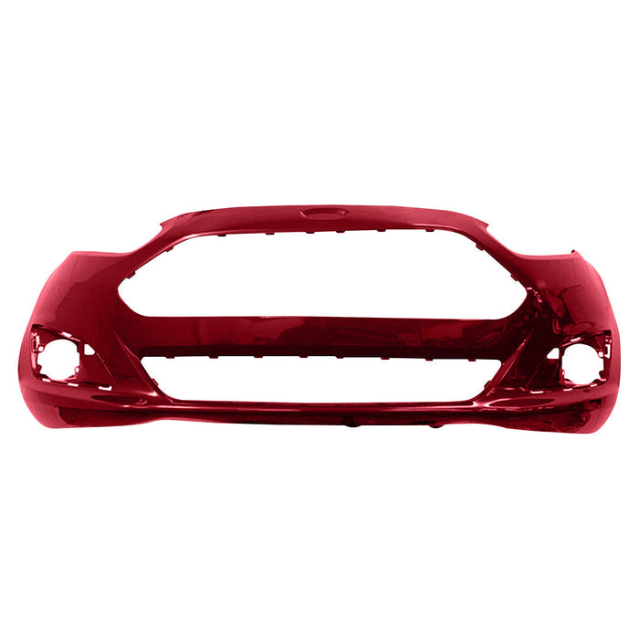 2014-2019 Ford Fiesta Non ST Model Front Bumper With Chrome Trim - FO1000693-Partify-Painted-Replacement-Body-Parts