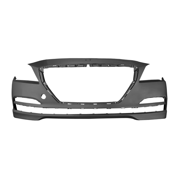 2015-2017 Hyundai Genesis Sedan/Genesis G80 Front Bumper Without Sensor Holes & Without Headlight Washer Holes - HY1000206-Partify-Painted-Replacement-Body-Parts