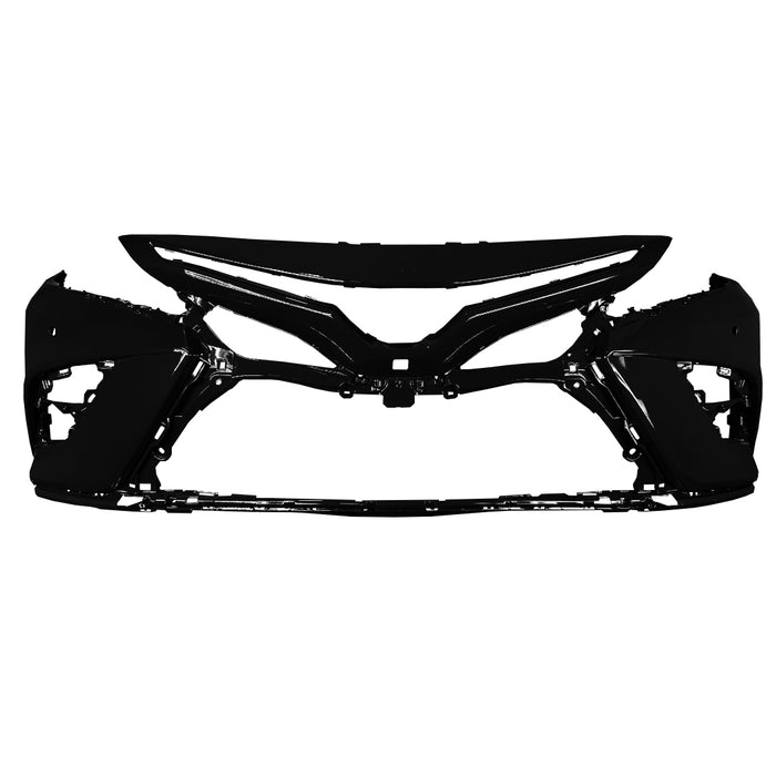 2018-2020 Toyota Camry SE/XSE Front Bumper With Sensor Holes & With Bird's Eye View - TO1000437-Partify-Painted-Replacement-Body-Parts