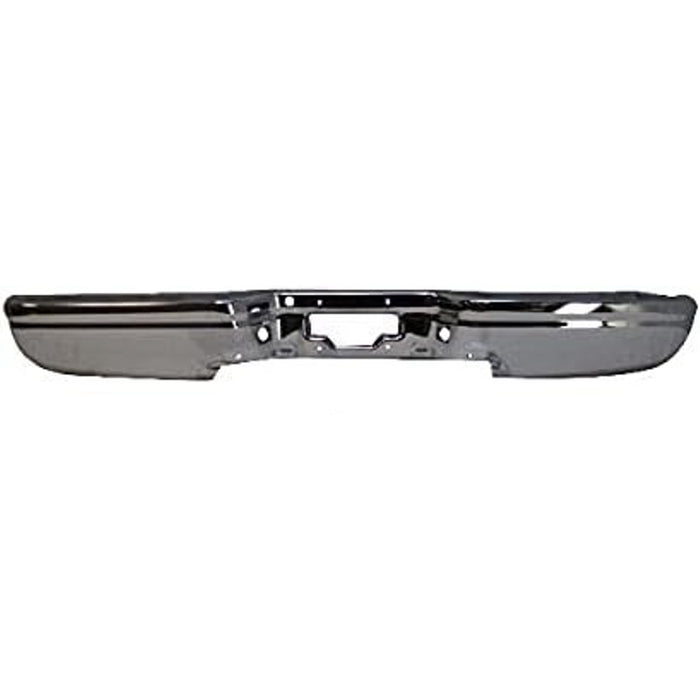 1999-2007 Ford F-250 Super Duty/F-350 Super Duty Rear Bumper Assembly W/O Rear Object Sensor W/Pads W/Hitch Plate Chrome - FO1103172-Partify-Painted-Replacement-Body-Parts