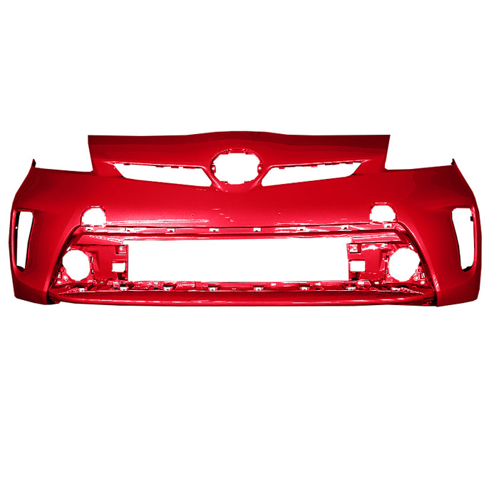 2012-2015 Toyota Prius Front Bumper Without Headlamp Washer Holes - TO1000394-Partify-Painted-Replacement-Body-Parts