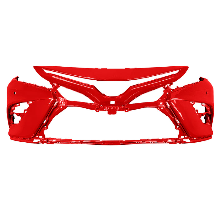 2018-2020 Toyota Camry SE/XSE Front Bumper With Sensor Holes & With Bird's Eye View - TO1000437-Partify-Painted-Replacement-Body-Parts