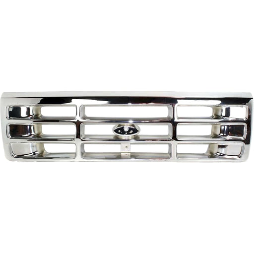 1992-1997 Ford Bronco/F-150 Grille Bright Plated Plastic Assembly - FO1200442-Partify-Painted-Replacement-Body-Parts