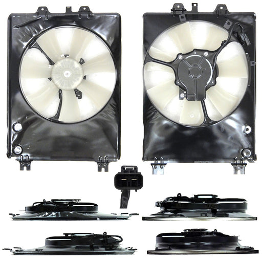 2010-2013 Acura MDX Passenger Side Engine Cooling Fan Assembly Motor/Blade/Shroud Assembly - AC3115120-Partify-Painted-Replacement-Body-Parts