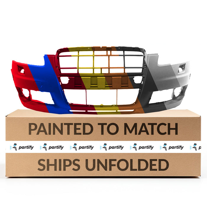 2006-2008 Audi A6 CAPA Certified Front Bumper W/Headlamp Washer Assembly W/Sport Pkg - AU1000159-Partify-Painted-Replacement-Body-Parts