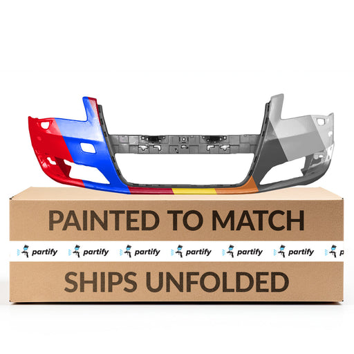 2011-2014 Audi A8 Quattro CAPA Certified Front Bumper W/O Parking Aid From 12-10 - AU1000205-Partify-Painted-Replacement-Body-Parts