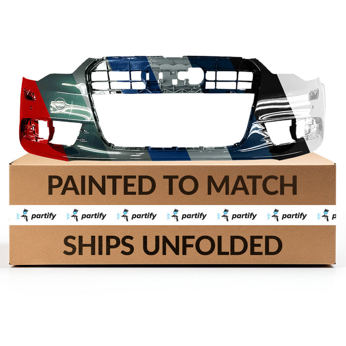 2012-2015 Audi A6 Non S-Line Front Bumper With Sensor Holes & With Headlight Washer Holes - AU1000208-Partify-Painted-Replacement-Body-Parts