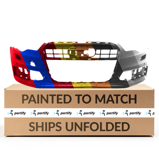 2012-2015 Audi A6 CAPA Certified Front Bumper W/S-Line Pkg W/Parking Aid W/O Parking Assist - AU1000210-Partify-Painted-Replacement-Body-Parts