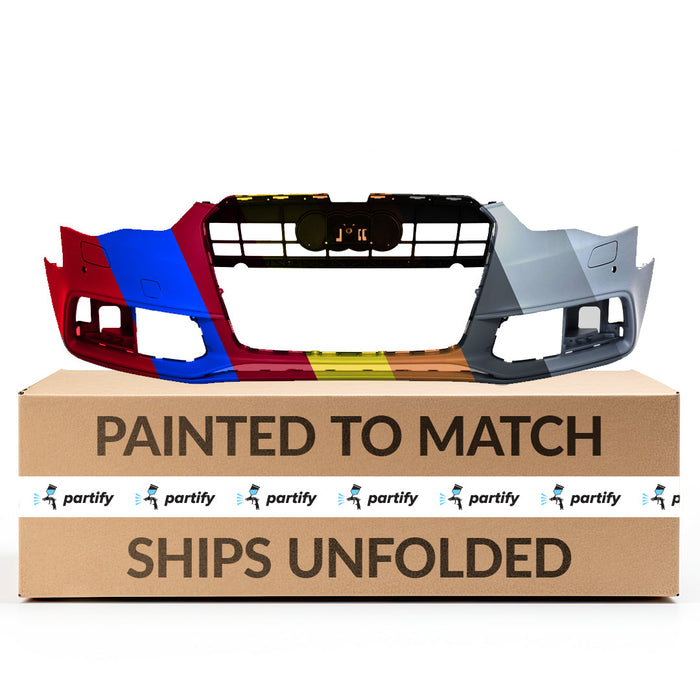 2012-2017 Audi S5 Cabriolet CAPA Certified Front Bumper W/Headlamp Washer W/Parking Aid Sensors Coupe - AU1000215-Partify-Painted-Replacement-Body-Parts