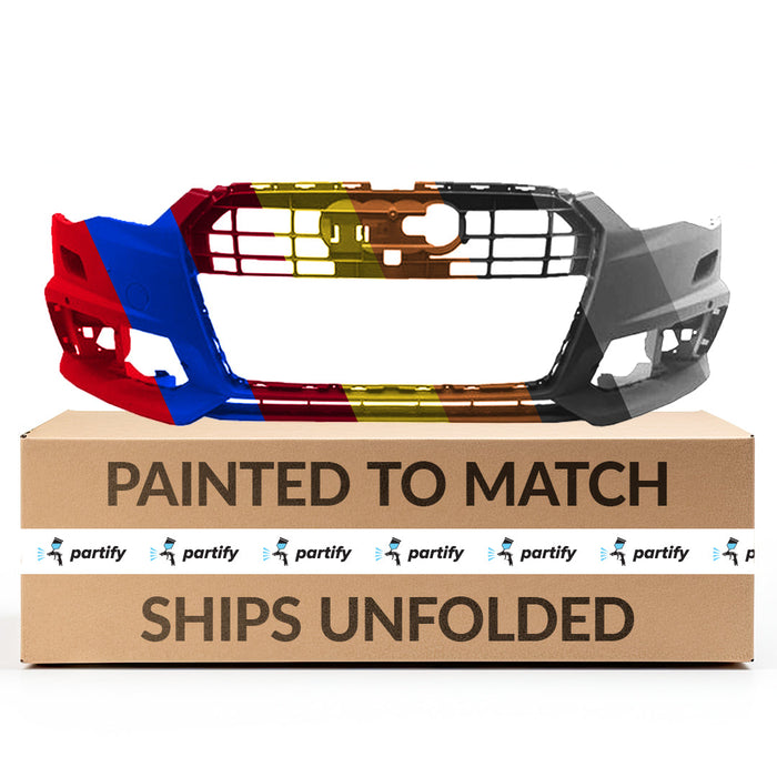 2017-2018 Audi A6 CAPA Certified Front Bumper W/O S-Line Pkg W/Parking Aid W/O Park Assist - AU1000256-Partify-Painted-Replacement-Body-Parts