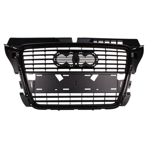 2009-2013 Audi A3 Grille Type 1 Brilliant W/License Hole Assembly - AU1200120-Partify-Painted-Replacement-Body-Parts