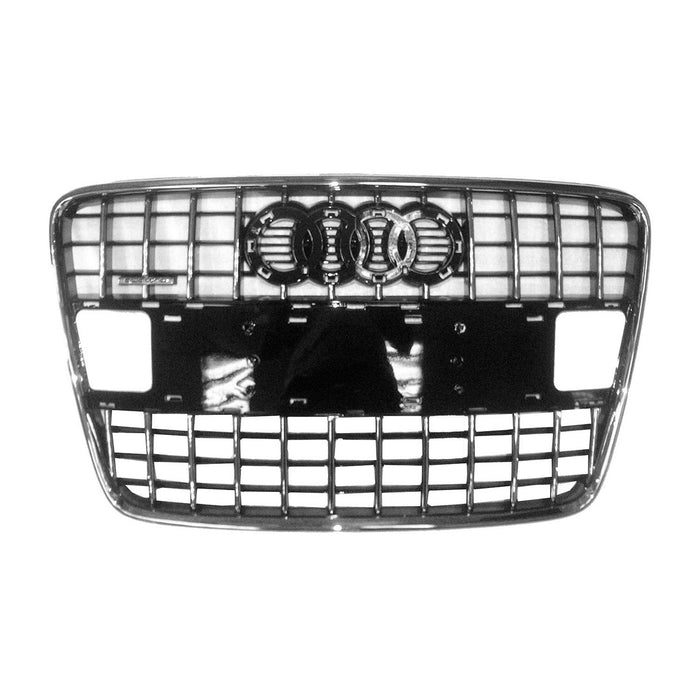 2010-2015 Audi Q7 Grille W/Adaptive Cruise Control Glossy Assembly - AU1200127-Partify-Painted-Replacement-Body-Parts