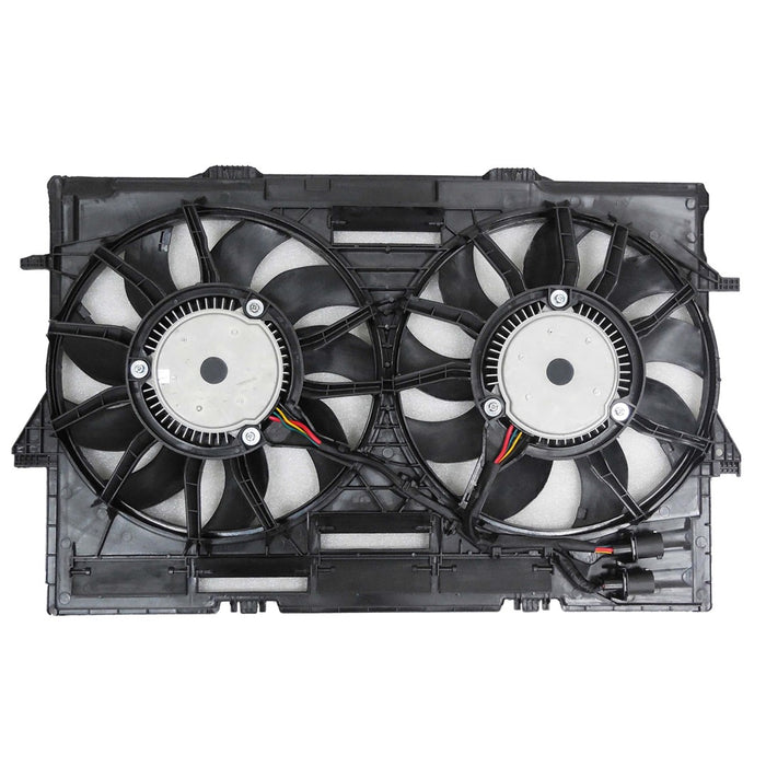 2012-2018 Audi A6/A7 Quattro/Q5 3.0T/Elite/Komfort/Luxury/Premium Plus/Prestige/Progressiv/TDI/TDI Premium Plus/TDI Premium Plus S-Line/TDI Prestige/TDI Prestige S-Line/TDI Progressiv/TDI Technik/Technik Engine Cooling Fan Assembly Motor/Blade/Shroud Assembly 3L V6 - AU3115112-Partify-Painted-Replacement-Body-Parts