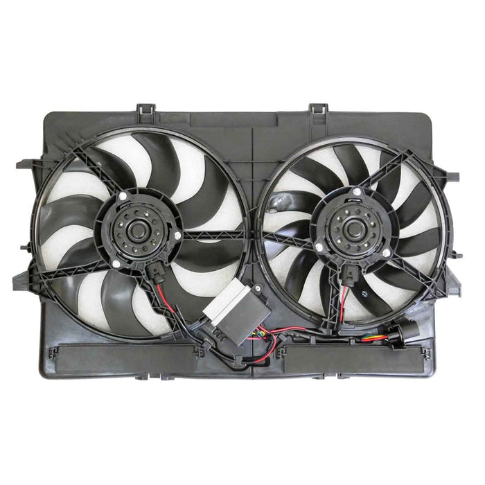 2008-2018 Audi A4/A5 Quattro/allroad/Q3/Q5 2.0T/Base/Elite/Hybrid/Hybrid Prestige/Komfort/Land of Quattro/Luxury/Premium/Premium Plus/Prestige/Progressiv/Technik/Trendy Engine Cooling Fan Assembly Motor/Blade/Shroud/Controller Dual Fan Assembly See Note 2L L4/3.2L V6 - AU3115114-Partify-Painted-Replacement-Body-Parts