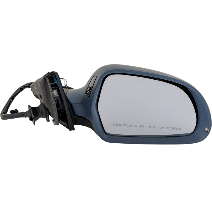 2009 Audi A4 Passenger Side Door Mirror W/O Memory W/Lane Change Assist W/O Dimming Assembly - AU1321149-Partify-Painted-Replacement-Body-Parts