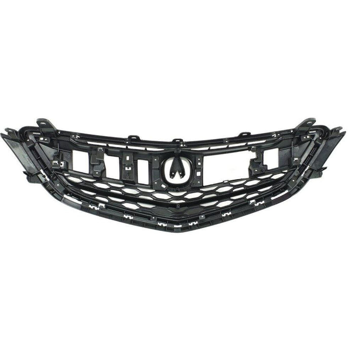 2015-2017 Acura TLX Grille Matte Black Exc Moulding - AC1200124-Partify-Painted-Replacement-Body-Parts