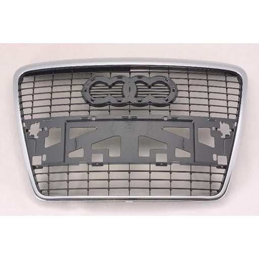 2005-2008 Audi A6 Grille Silver Black Without Sensor - AU1200111-Partify-Painted-Replacement-Body-Parts