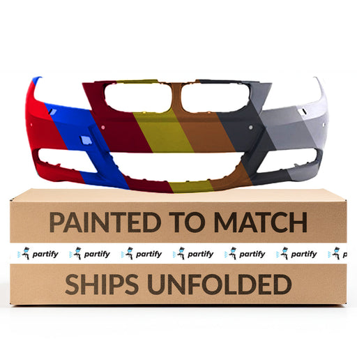 2006-2012 BMW 325xi/328i/328xi/330i/335i Front Bumper E90 W/M Pkg W/Headlamp Washer 6 Cyl 3L Sedan/Wagon - BM1000249-Partify-Painted-Replacement-Body-Parts