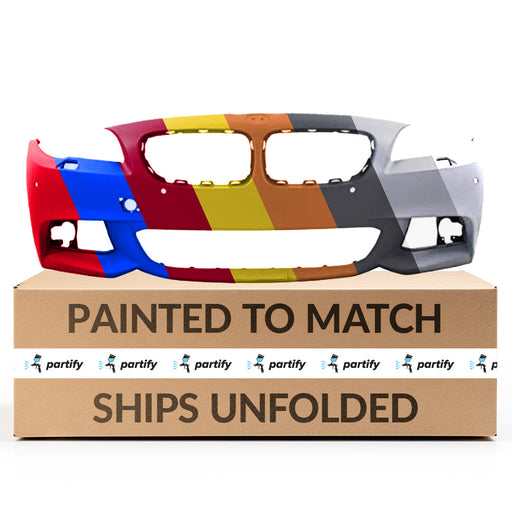 2011-2013 BMW 5-Series Front Bumper With M-Package & With Sensor Holes - BM1000256-Partify-Painted-Replacement-Body-Parts