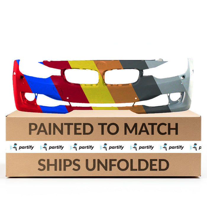 2012-2015 BMW 328i/335i Front Bumper F30 W/H/Lamp Washer W/Pdc W/Park Assist W/O Camera - BM1000258-Partify-Painted-Replacement-Body-Parts