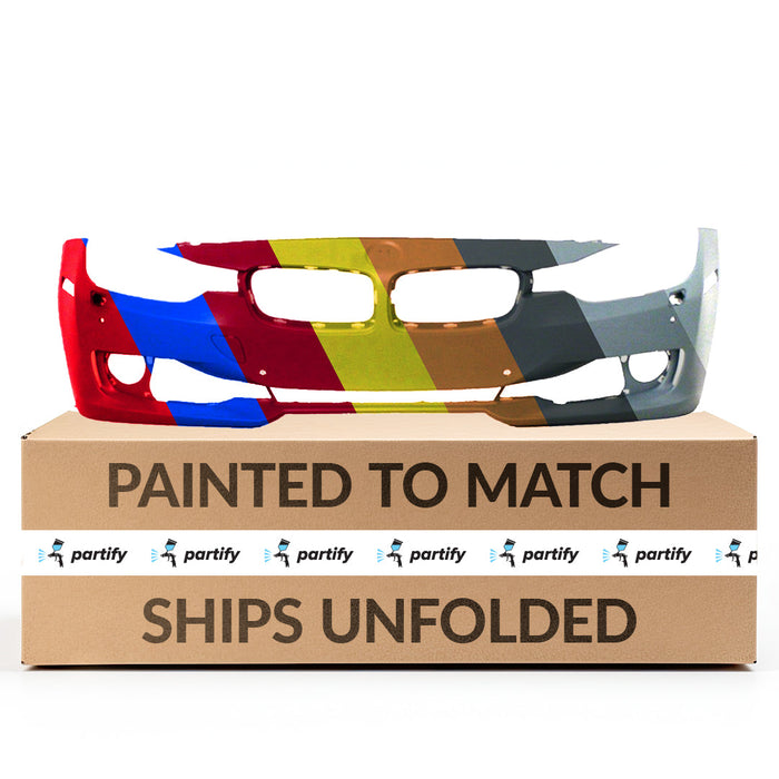 2012-2015 BMW 328i/335i CAPA Certified Front Bumper F30 W/H/Lamp Washer W/Pdc W/O Park Assist W/O Camera - BM1000259-Partify-Painted-Replacement-Body-Parts