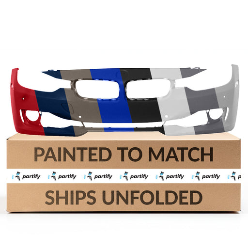 2012-2015 BMW 328i/335i Front Bumper F30 W/O H/Lamp Washer W/Pdc W/Park Assist W/Camera - BM1000262-Partify-Painted-Replacement-Body-Parts