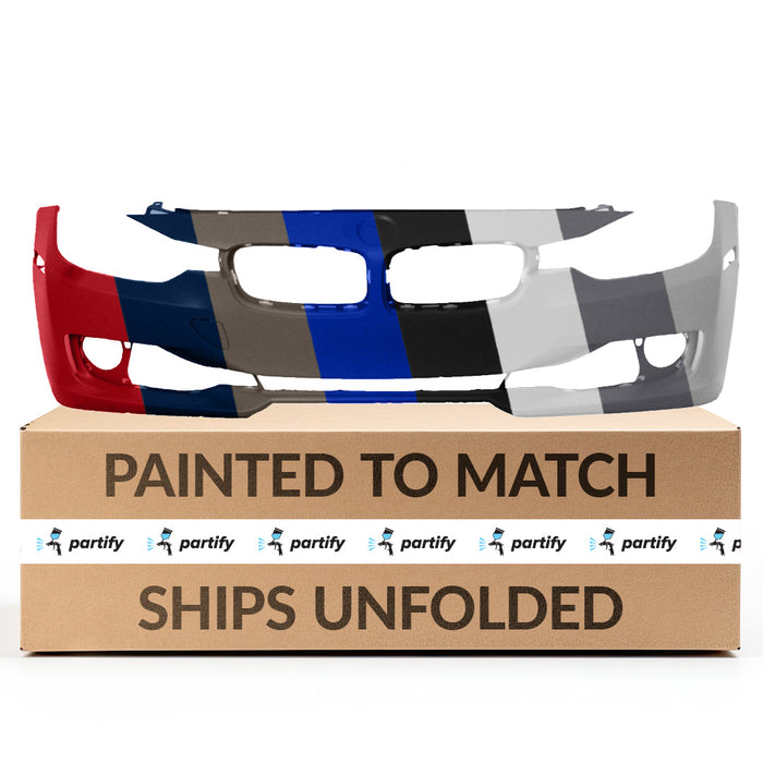 2012-2015 BMW 328i/335i Front Bumper F30 W/O H/Lamp Washer W/Pdc W/Park Assist W/O Camera - BM1000263-Partify-Painted-Replacement-Body-Parts