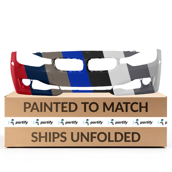 2012-2015 BMW 328i/335i CAPA Certified Front Bumper F30 W/O H/Lamp Washer W/O Pdc W/O Park Assist W/O Camera - BM1000266-Partify-Painted-Replacement-Body-Parts