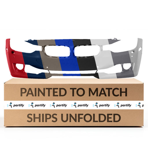 2012-2015 BMW 328i/335i CAPA Certified Front Bumper W/H/L Washer W/Pdc W/O Park Asst W/Camera Modern, Luxury, Sport Pkg - BM1000269-Partify-Painted-Replacement-Body-Parts