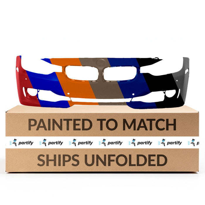 2012-2015 BMW 328i/335i Front Bumper W/O H/L Wshr W/Pdc W/Park Assist W/O Camera Modern, Luxury, Sport Pkg - BM1000273-Partify-Painted-Replacement-Body-Parts