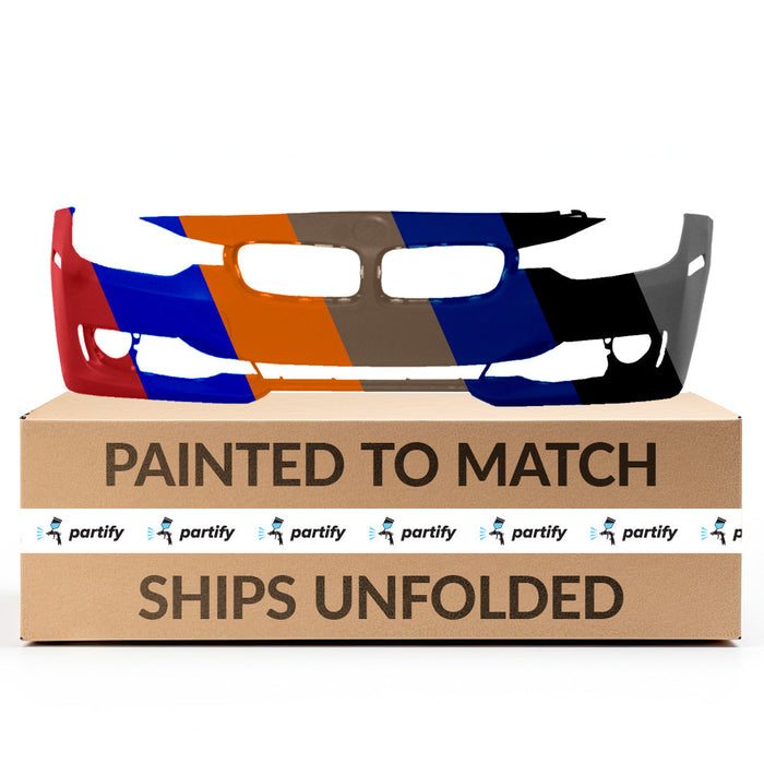 2012-2015 BMW 328i Front Bumper W/O H/L Wshr W/O Pdc W/O Park W/O Camera Modern, Luxury, Sport Pkg - BM1000276-Partify-Painted-Replacement-Body-Parts