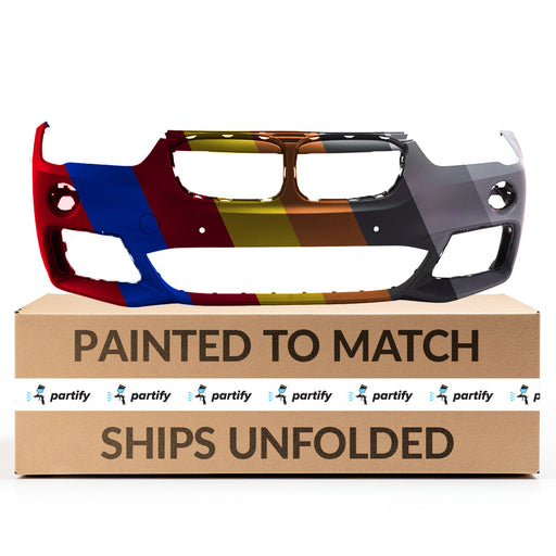2016-2018 BMW X1 Front Bumper With Sensor Holes Without Headlight Washer Holes With M-Package - BM1000446-Partify-Painted-Replacement-Body-Parts
