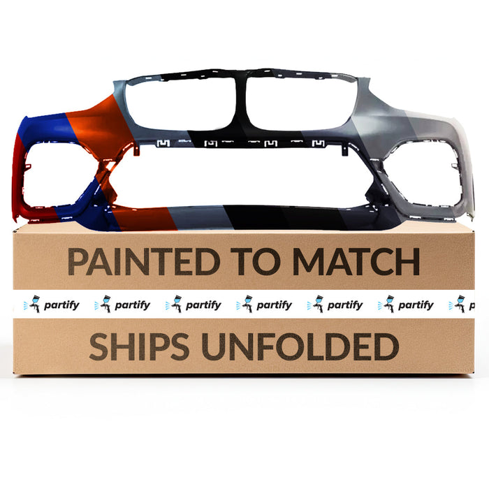 2018-2021 BMW X3 30i Luxury Front Bumper Without M-Package & With 2 Sensor Holes - BM1000495-Partify-Painted-Replacement-Body-Parts