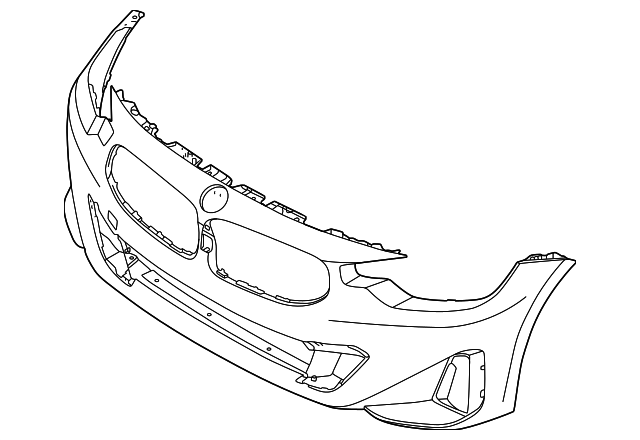 BMW 230i/230i xDrive Sport Line Front Bumper With Sensor Holes With Tow Hooks - BM1000574