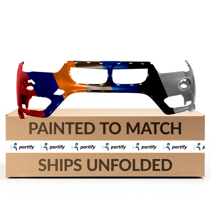 2016-2018 BMW X1 CAPA Certified Front Upper Bumper With Sensor Holes Without Headlight Washer Holes Without M-Package - BM1014101C-Partify-Painted-Replacement-Body-Parts