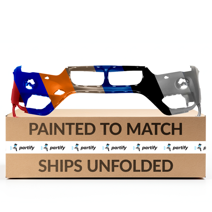 2016-2018 BMW X1 Front Upper Bumper With Sensor Holes/Headlight Washer Holes Without M-Package - BM1014103-Partify-Painted-Replacement-Body-Parts